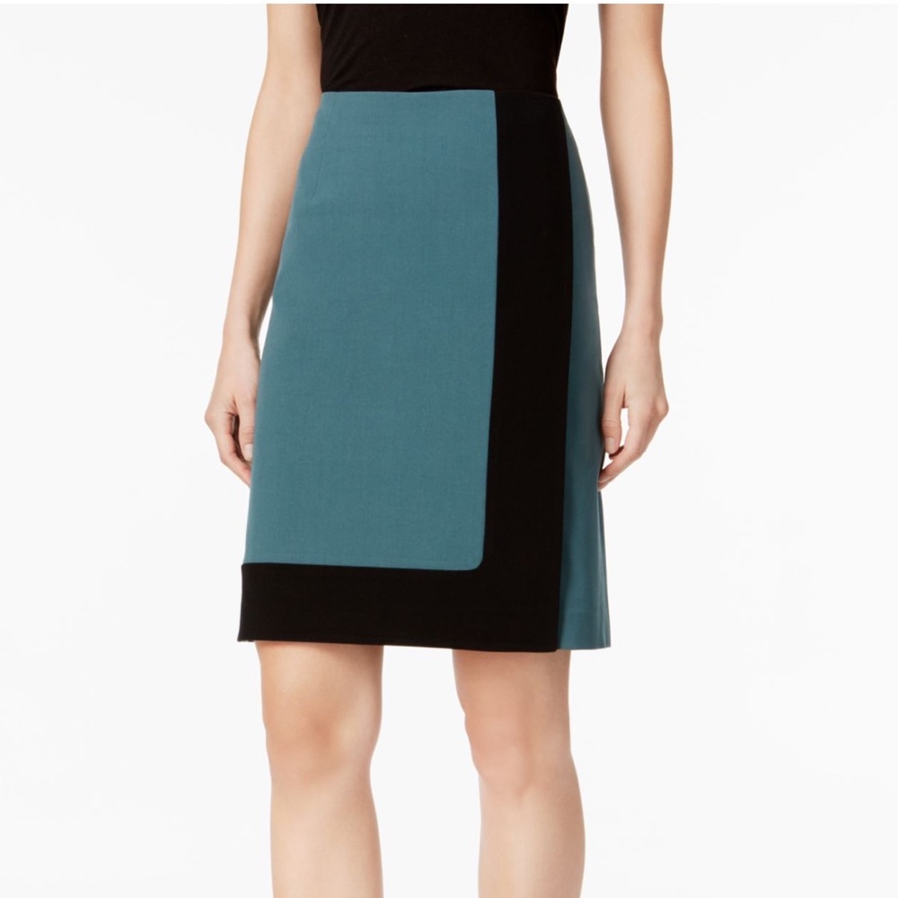 Nine West Teal Knee Length Pencil Skirt - Size 10